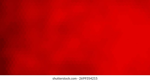 Fundo de textura de hexágono vermelho claro-escuro com efeito de vidro luxuoso e brilhante