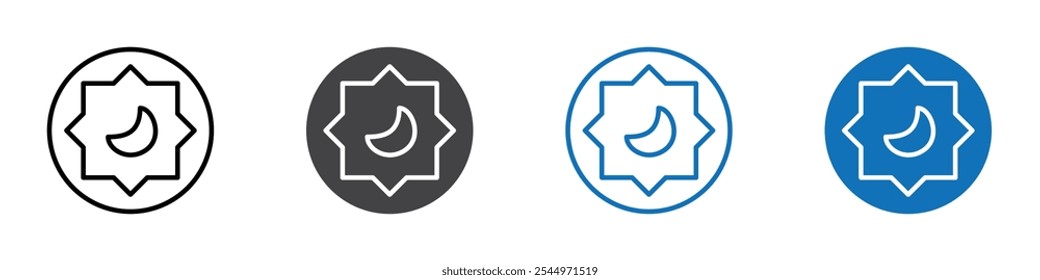 Darkmode icon Logo sign in thin line outline
