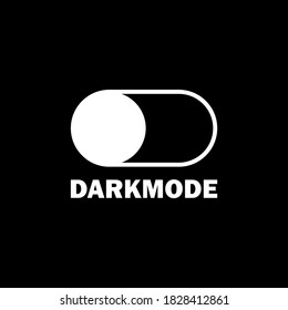 Darkmode switch button. Dark theme. Vector EPS 10. Isolated on black background
