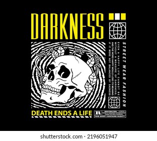 darkness aesthetic graphic design for typographic poster, creative clothing, streetwear and urban style t-shirts design, hoodies, etc.