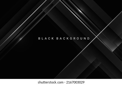 Darkness concept black shiny lines design background vector