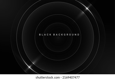 Darkness concept circular design black background vector