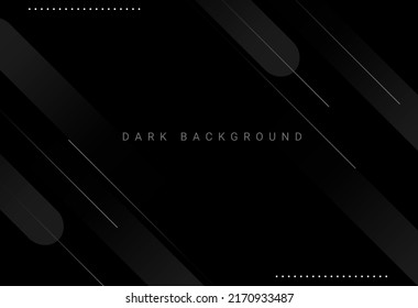 Darkness concept design black geometric background vector