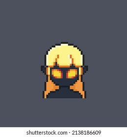 darkness girl in pixel style