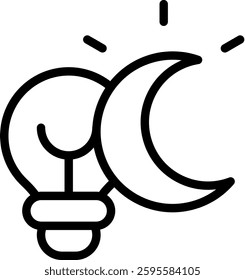 Darkness Icon Element For Design And Vector