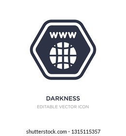 darkness icon on white background. Simple element illustration from Web concept. darkness icon symbol design.