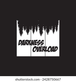 Darkness Overload graphic print , Abstract fashion drawing and creative design for t-shirts, mugs, graphic tee, sweatshirt, cases, etc. Illustration in modern style for clothes.