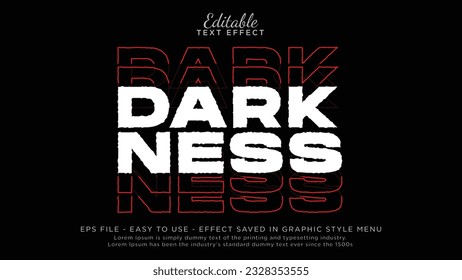 Darkness streetwear text style effect for t shirt design	
