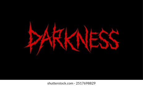 Darkness typography gothic style dark lettering for music t-shirt print 