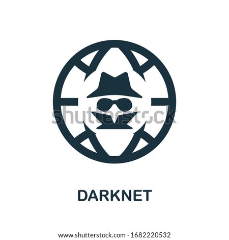Darknet icon. Simple line element Darknet symbol for templates, web design and infographics