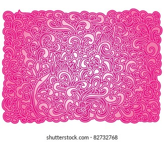 dark-purple Asian floral pattern