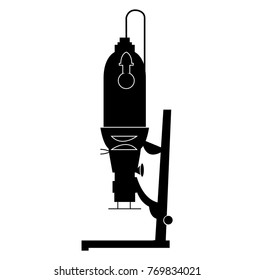 Darkroom enlarger silhouette