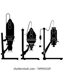 Darkroom enlarger silhouette