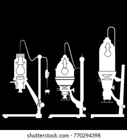 Darkroom enlarger silhouette
