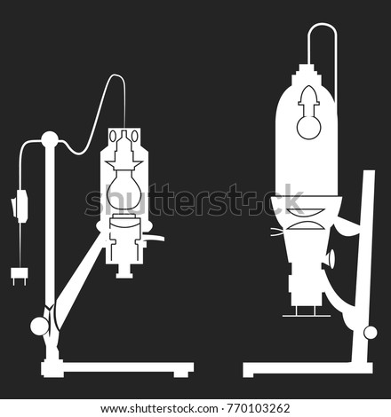 Darkroom enlarger silhouette