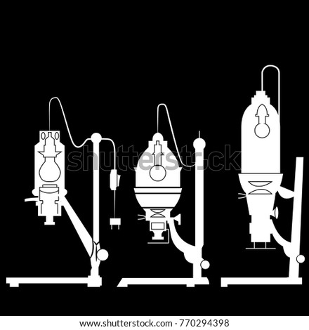 Darkroom enlarger silhouette