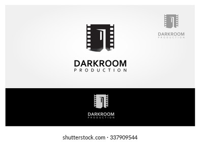 Darkroom Production Vector Logo Template. It's a Media company logo or film production studio.