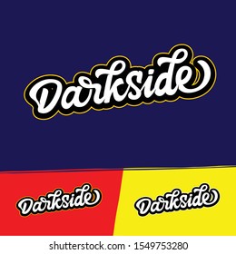 Darkside Logotype Handlettering Typography Vector Concept