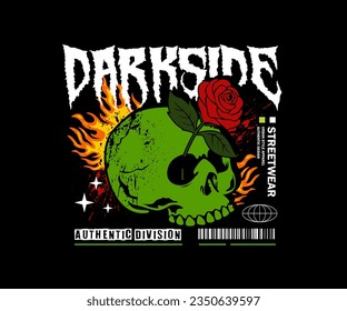 darkside slogan skull and