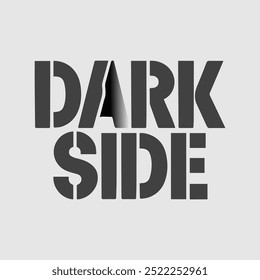 DARKSIDE TEXT BANNER BACKGROUND, DARK SIDE TYPOGRAPHY TEMPLATE COVER DESIGN ILLUSTRATION FOR MAKRETING, BROCHURE, FLYER, CARD