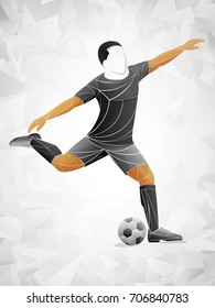 Dark-skinned athlete soccer player man isolated on white background. Professional football soccer player in action isolated background