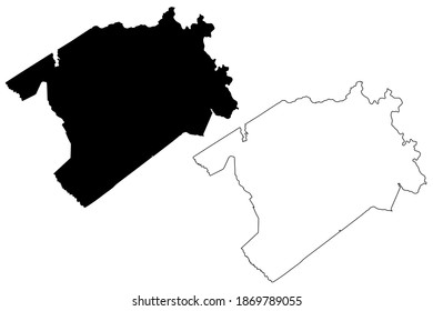 Darlington County, State of South Carolina (U.S. county, United States of America, USA, U.S., US) map vector illustration, scribble sketch Darlington map