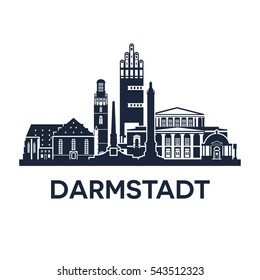 Darmstadt Skyline Emblem, Germany