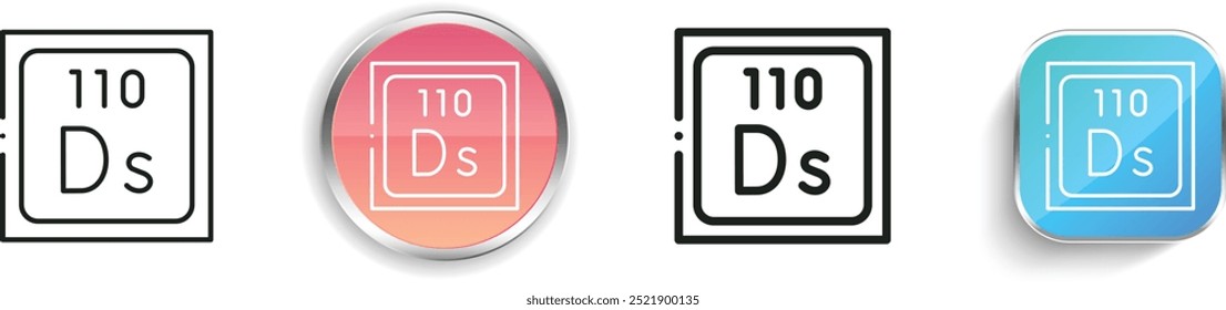 ícone do darmstádtio. Design fino, linear, regular e estilo botão isolado no fundo branco