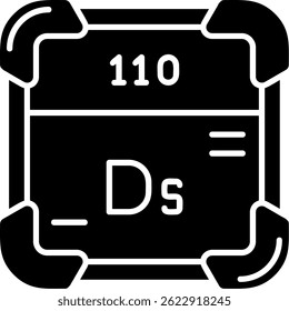 Diseño de íconos de Vector de línea Darmstadtium
