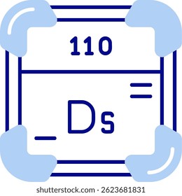 Design de ícone de vetor Darmstadtium Line