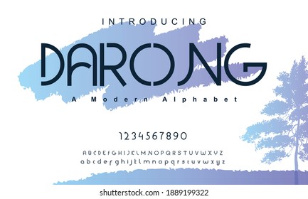 Darong font. Abstract sport modern alphabet fonts. Typography bold typeface design for sport, technology, fashion, digital, future creative logo font. vector illustration