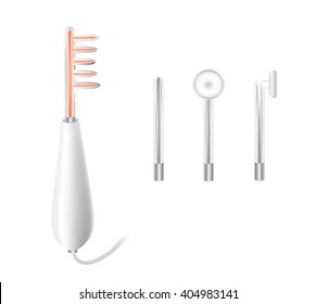 Darsonval. The device for the treatment of the skin. Vector illustration on isolated background