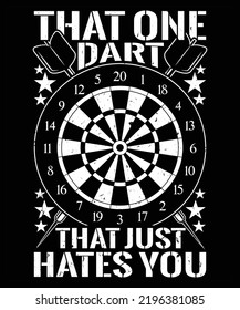 Dart aim target shooting graphic vector shirt design