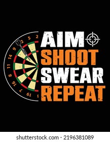 Dart aim target shooting graphic vector shirt design