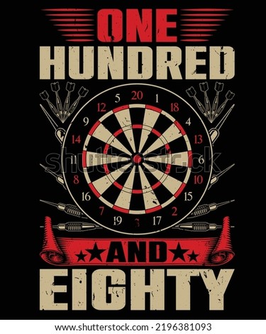Dart aim target shooting graphic vector shirt design