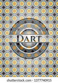 Dart arabesque badge. arabic decoration.