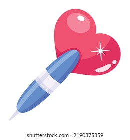 Dart arrow flat editable icon design 