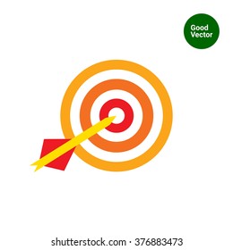 Dart arrow hitting target