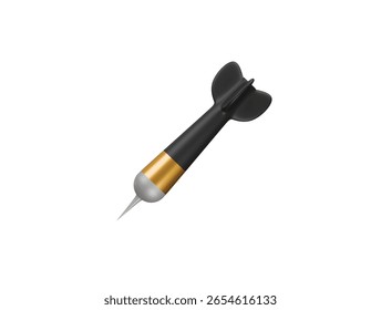 ícone de seta escura renderização de ilustração 3d