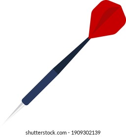 Dart arrow, illustration, vector on a white background.