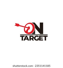 dart arrow on target symbol vector  