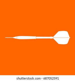 Dart arrow white icon .