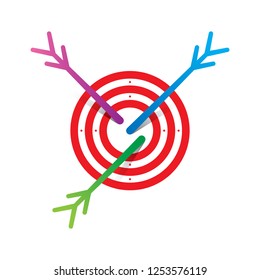 dart and arrows, target and dart vector illustration