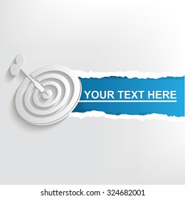 Dart banner design, clean vector