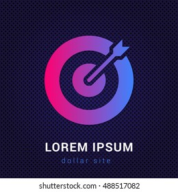 Dart Blue & Red colorful gradient attractive bright material Icon / Logo Design