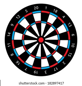 Dart Board Stock Vector (Royalty Free) 182897417 | Shutterstock