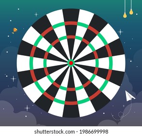 Dart board. Background dart board for fun, entertainment, excitement