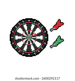 dart board game pixel art
