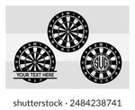 Dart Board, Dart Game, Dart Sports, Dart Silhouette, Target, Clipart, Outline, Vector, Eps