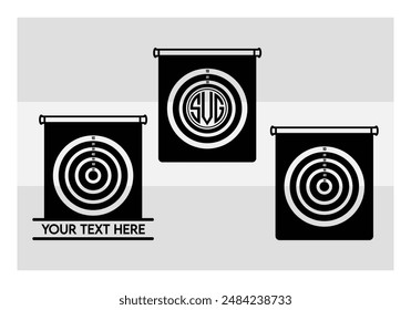 Dart Board, Dart Game, Dart Sports, Dart Silhouette, Target, Clipart, Outline, Vector, Eps